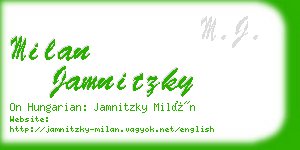 milan jamnitzky business card